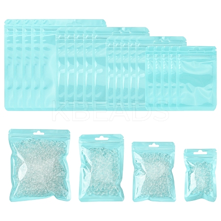40Pcs 4 Styles Macaron Color Plastic Yin-yang Resealable Bags OPP-FS0001-18D-1