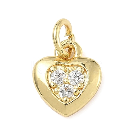 Brass Micro Pave Cubic Zirconia Pendants ZIRC-I356-26G-1