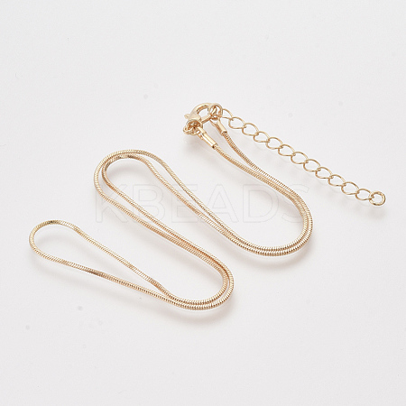 Brass Square Snake Chain Necklace Making MAK-T006-10A-KC-1
