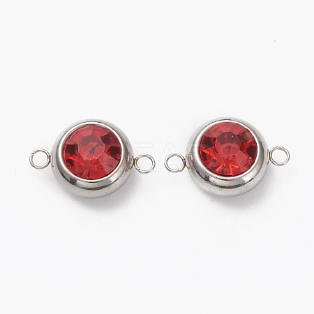 Stainless Steel Color Plated 304 Stainless Steel Pave Cubic Zirconia Links Connectors STAS-I169-02P-03-1
