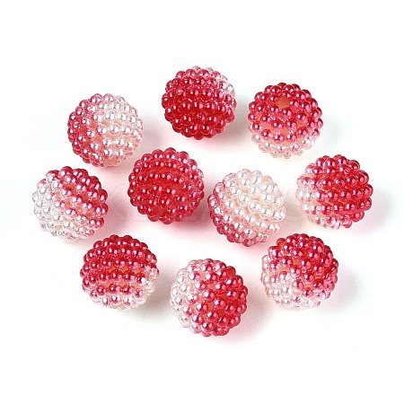 Imitation Pearl Acrylic Beads OACR-T004-15mm-10-1