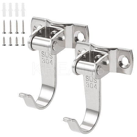 2 Sets Stainless Steel Hook Hangers STAS-HP0001-01B-1