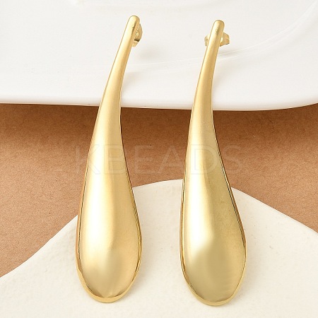 Ion Plating(IP) 304 Stainless Steel Teardrop Stud Earrings for Women EJEW-M089-07G-1