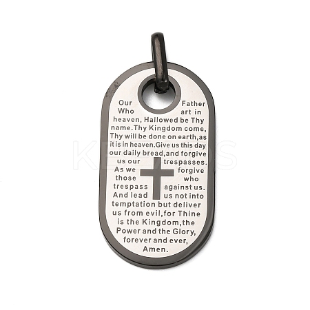 304 Stainless Steel Pendants STAS-P421-12EB-1