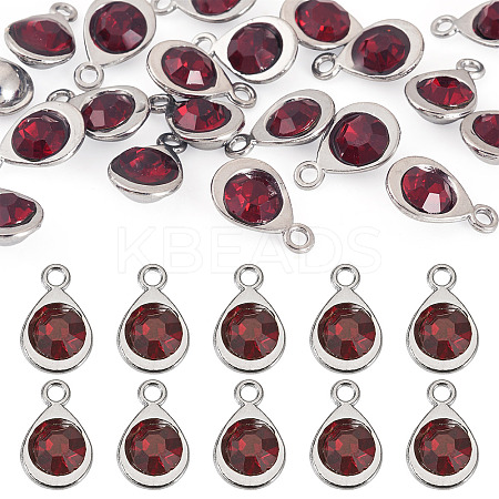 20Pcs Faceted Glass Charms RGLA-TADJ0001-01A-1