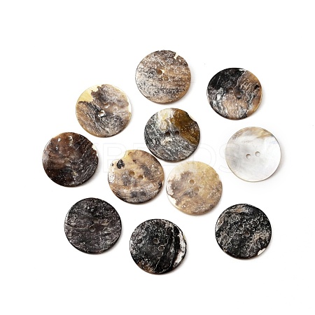 Natural Akoya Shell Buttons BUTT-WH0015-64C-1