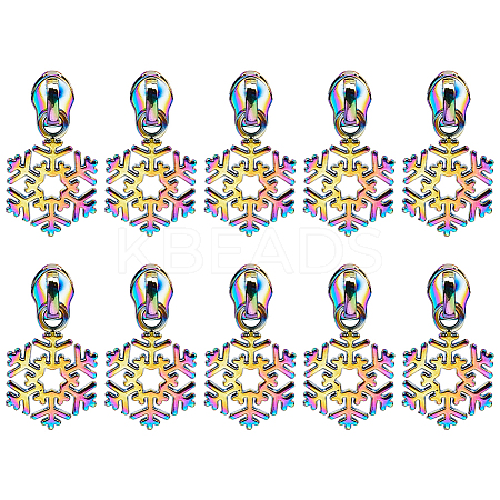 14Pcs Snowflake #5 Zinc Alloy Replacement Zipper Sliders FIND-GF0005-70A-1