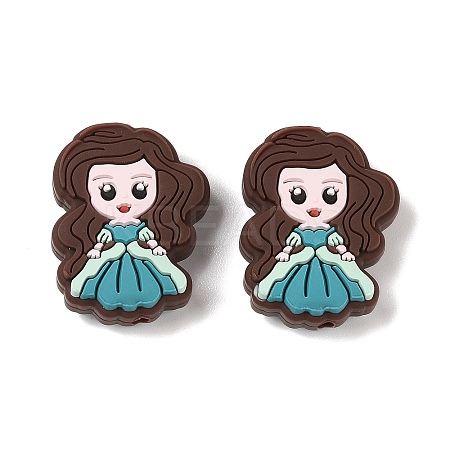 Princess Food Grade Silicone Focal Beads SIL-A008-05D-1