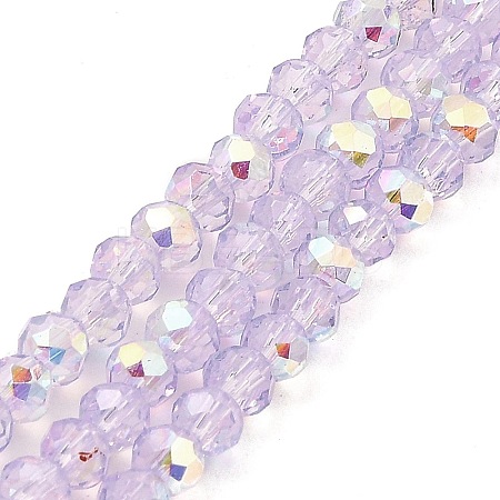 Baking Painted Transparent Glass Beads Strands DGLA-A034-J4mm-B07-1