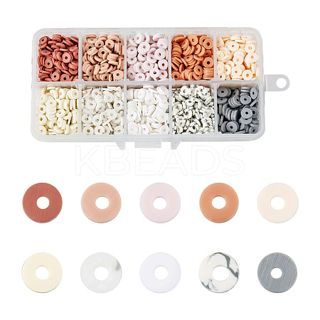 100G 10 Colors Handmade Polymer Clay Beads CLAY-BT0001-05-1