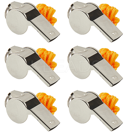 Iron Whistle with Rope NJEW-CN0001-11A-1