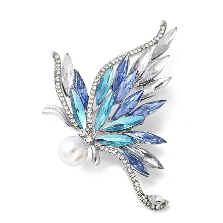 Butterfly Alloy Rhinestone Brooches for Backpack Clothes JEWB-M067-01S-1