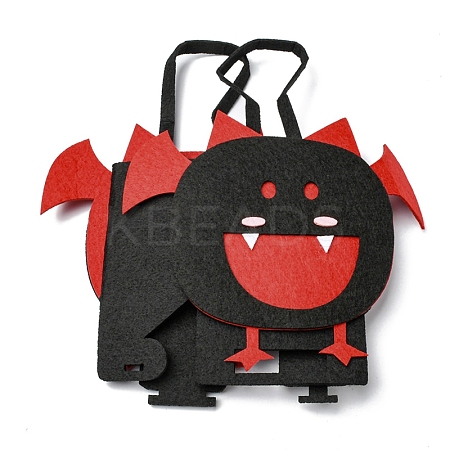 Bat Felt Halloween Candy Bags with Handles LS-HAWE-K001-01F-1