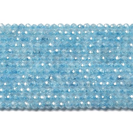Cubic Zirconia Bead Strands ZIRC-C006-01B-08-1