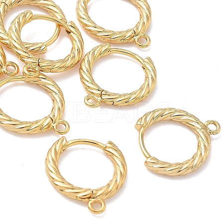 SHEGRACE Brass Hoop Earrings Findings XGR0152G-90G-1