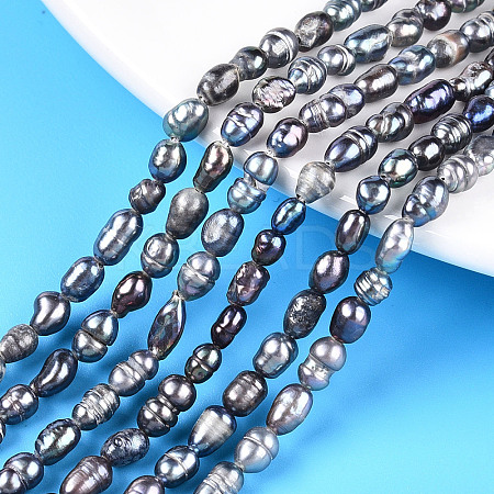 Natural Cultured Freshwater Pearl Beads Strands PEAR-Q009-02-1