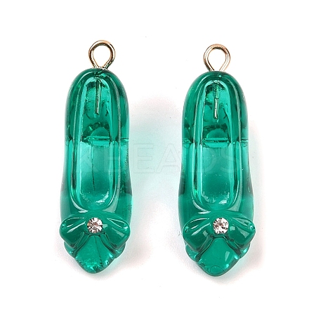 Transparent Resin Rhinestone Pendants RESI-Q021-01A-1