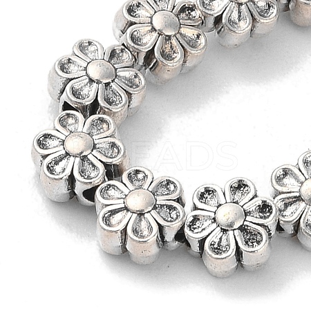 Tibetan Style Flower Alloy Bead Strands TIBEB-O007-13-NR-1