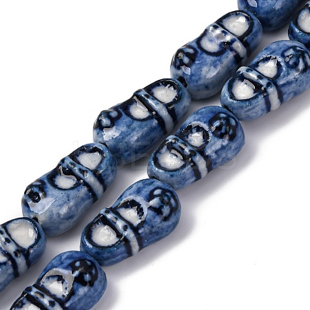Handmade Porcelain Beads Strands PORC-I027-18B-1