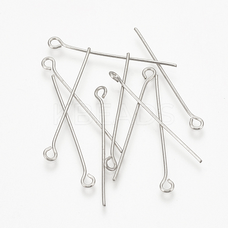 Tarnish Resistant 304 Stainless Steel Eye Pin STAS-S076-74-50mm-1