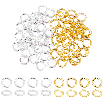 80Pcs 2 Colors 925 Sterling Silver Soldered Closed Jump Rings STER-PH0003-41-1