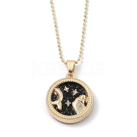Alloy Rhinestone Pendant Necklaces NJEW-H306-A01-G-1