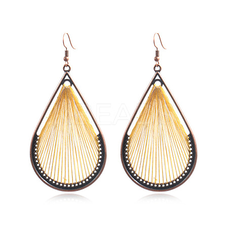 Bohemia Style Alloy Dangle Earrings LS-EJEW-F238-06D-1