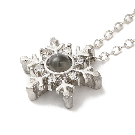 I Love You in 100 Languages Glass Projection Necklace LS-NJEW-M204-01B-P-1