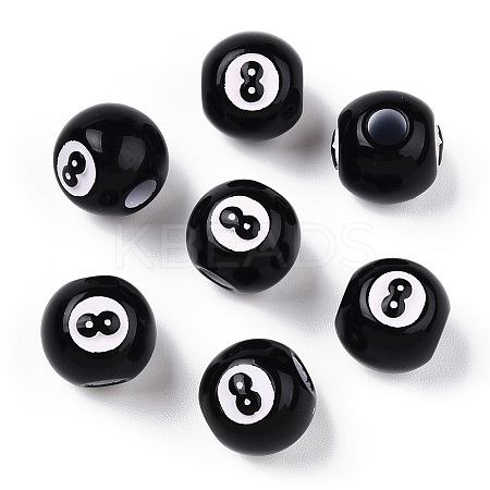 Spray Painted Acrylic Beads SACR-N009-05-1