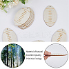 Sport Ball Theme Unfinished Wooden Painting Hanging Ornaments WOOD-WH20001-12C-5
