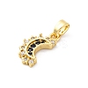 Brass Micro Pave Cubic Zirconia Pendants KK-S510-10G-2