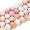 Ombre Effect Dyed Crackle Glass Beads X1-GLAA-T031-10mm-01Q-1