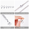 70Pcs 7 Style 304 Stainless Steel Lobster Claw Clasps STAS-PH0001-45-6