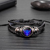 12 Constellations Cowhide Leather Multi-strand Braided Bracelets WG695F5-05-1