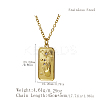 Bohemia Vintage Stainless Steel Crystal Rhinestone Tarot Card with Hand Star Moon Pendant Necklaces HG1148-1-4