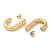 Ion Plating(IP) 304 Stainless Steel Oval Stud Earrings EJEW-Z022-26G-2