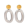 304 Stainless Steel Dangle Stud Earrings LS-EJEW-K296-02GP-08-2