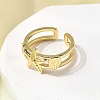 Brass Cuff Rings for Women RJEW-H262-06E-G-3