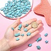 120Pcs 4 Styles Synthetic Turquoise Beads G-YW0002-65-3