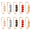 10Pcs 5 Colors Rodelle Glass Beaded Kilt Pins JEWB-LP0001-02-1