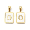 Ion Plating(IP) 304 Stainless Steel Pave Shell Pendants STAS-G327-01G-O-1
