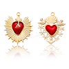 4Pcs 2 Styles 304 Stainless Steel Enamel Pendants STAS-BBC0006-97-7