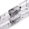 Natural Black Rutilated Quartz Beads Strands G-S269-07-1