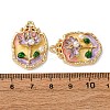 Light Gold Tone Alloy Enamel Pendants ENAM-B028-35KCG-01-3