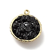 Natural Obsidian Chip Pendants KK-C242-05G-06-1