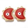 Eco-Friendly Alloy Enamel Pendants ENAM-N050-26-NR-2