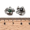 304 Stainless Steel Pave Rhinestone Charms STAS-G369-02P-3
