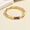Vintage Zinc Alloy Enamel Bamboo Hinged Cuff Bangles for Women BF0651-3-1
