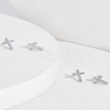 2 Pairs Brass Micro Pave Clear Cubic Zirconia Stud Earrings for Women EJEW-LP0001-57P-3