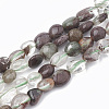 Natural Green Lodolite Quartz/Garden Quartz Beads Strands G-S331-6x8-006-1